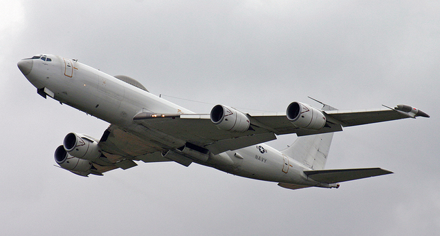 US Navy Boeing E-6B Mercury, painted in anti-flash white